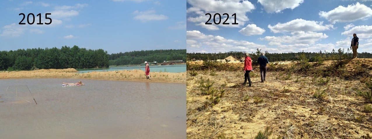 A place called a lagune. Six years ago flooded with water, nowadays dry and fast overgrowing. In 2015, we did not swim, but did science in practice: monitoring of aquatic macrophytes and plants of emerged bottoms!